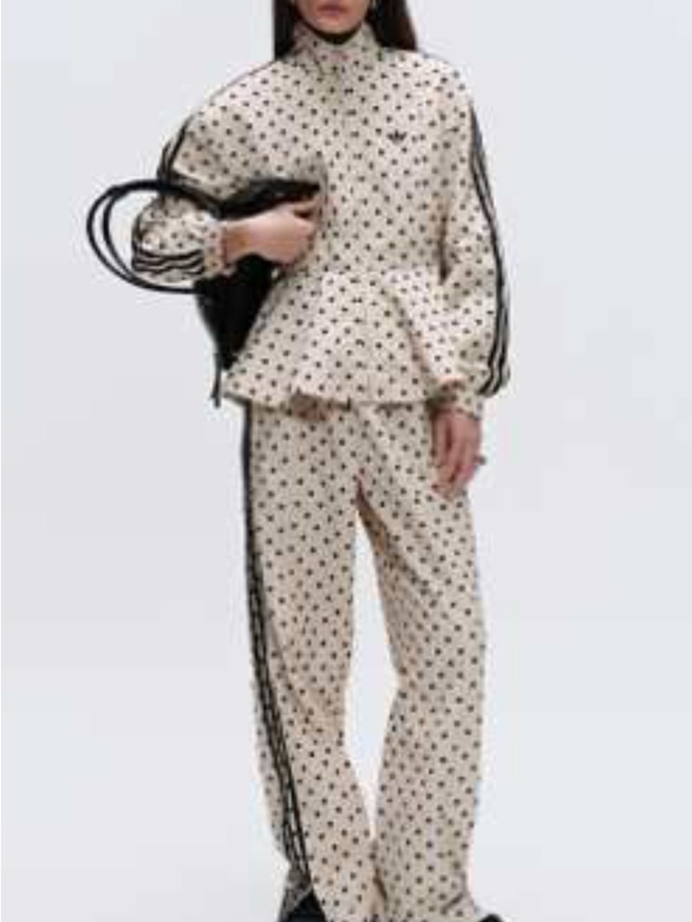 adidas x ASOS Cream and Black Polka Dot Track Pants